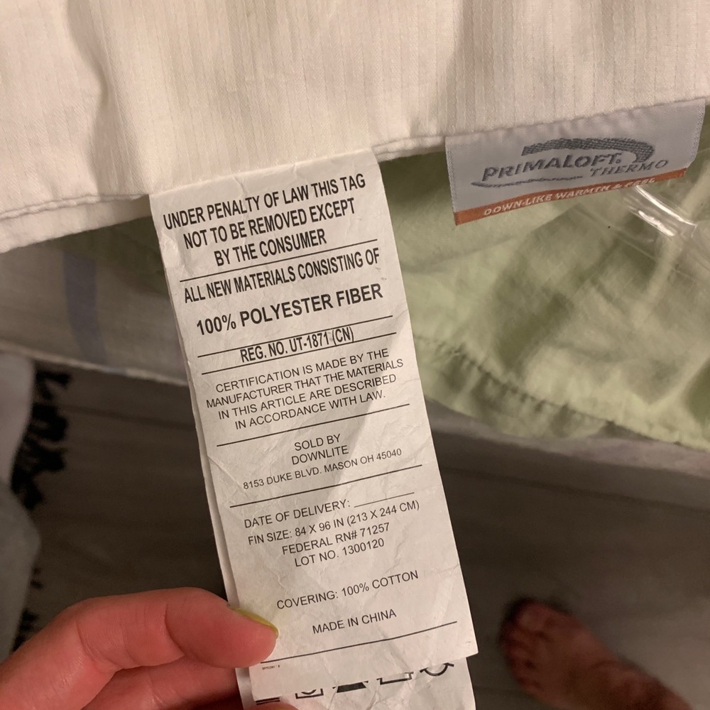 Polyester Primaloft Comforter Insert